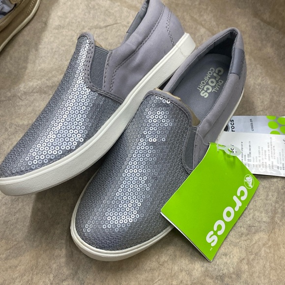 CROCS Shoes - NWT DUAL CROCS COMFORT CITILANE SEQUIN SLIP-ON W Women shoes